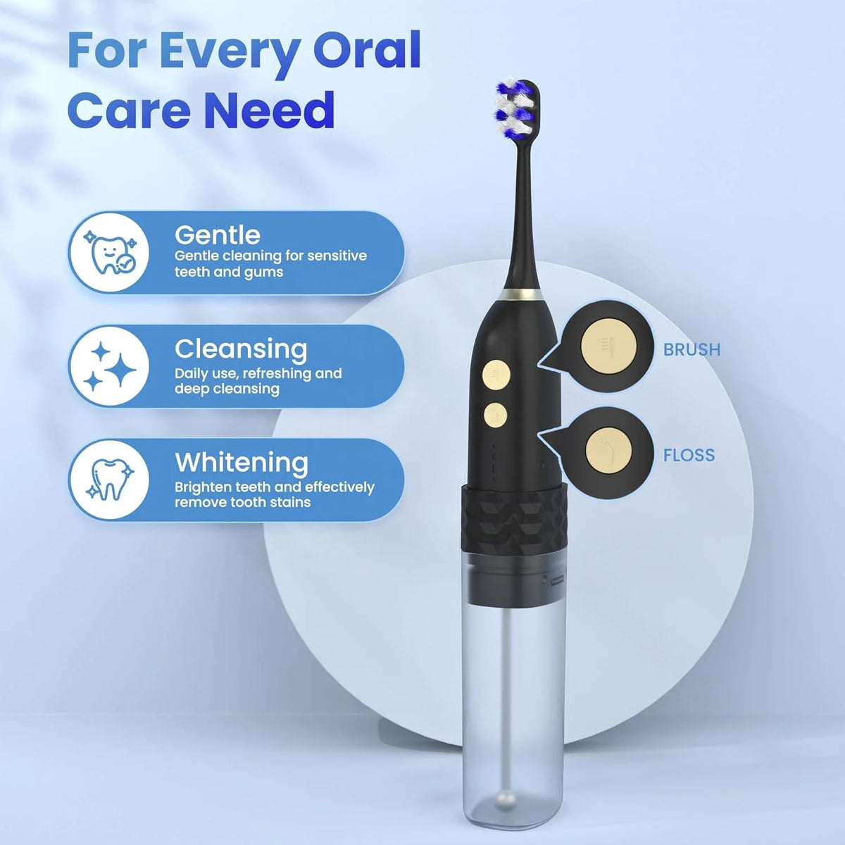 Electric Toothbrush With Water Flosser, 2 in 1 Cordless Toothbrush and Water Flosser Combo,Water Flosser for Travel & Home