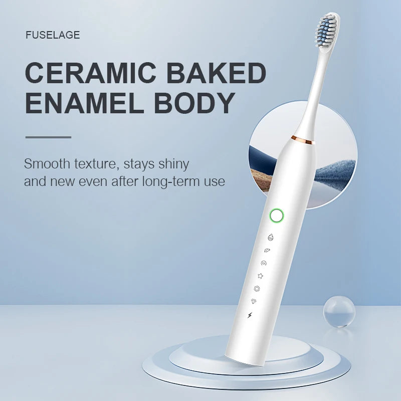 IPX7 High Quality Electrical Toothbrush Rechargeable High Frequency Vibration Toothbrush with 6 Modes