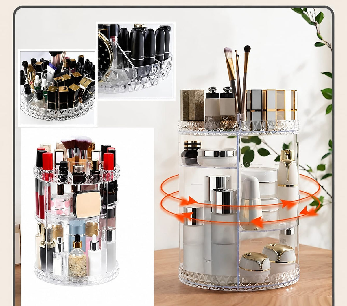 Makeup stand holder 360